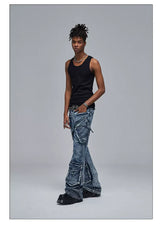 Skeleton Print Ribbed Tank Top