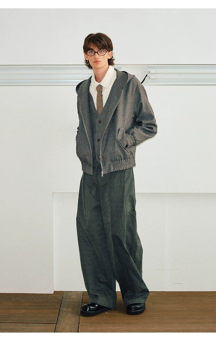 Men's Two-In-One V-Neck Vest Blazer