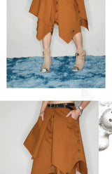Vintage Y2K Double Layer Button Skort