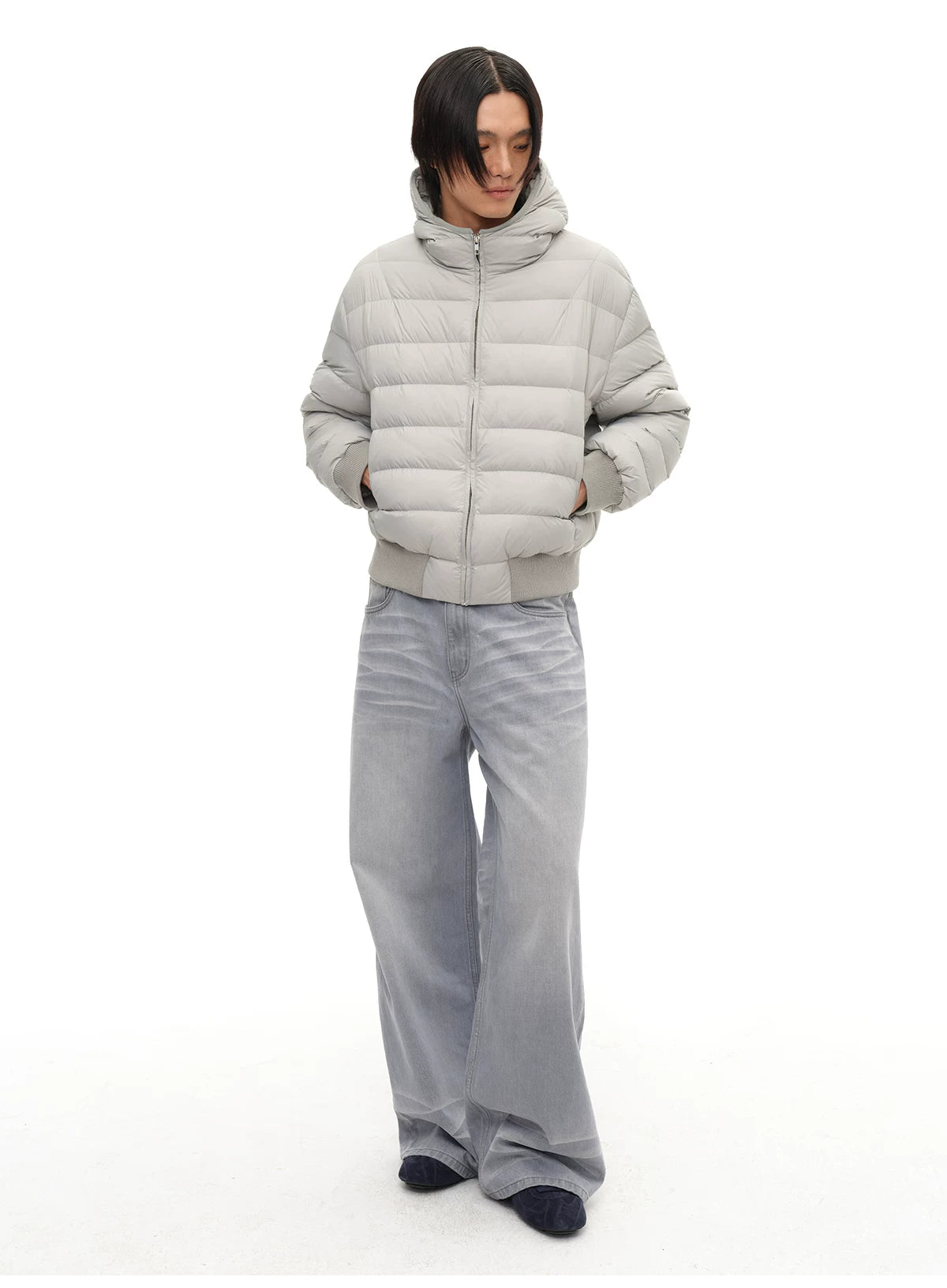 Multi-color Loose Quilted Hooded Down Jackets