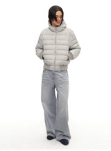 Multi-color Loose Quilted Hooded Down Jackets