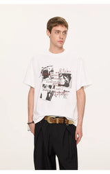 Band Screen Print Cotton Couple Tees