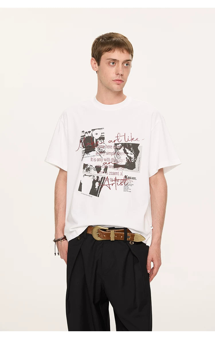 Band Screen Print Cotton Couple Tees