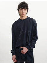 Distressed Dalmatian Print Long Sleeve