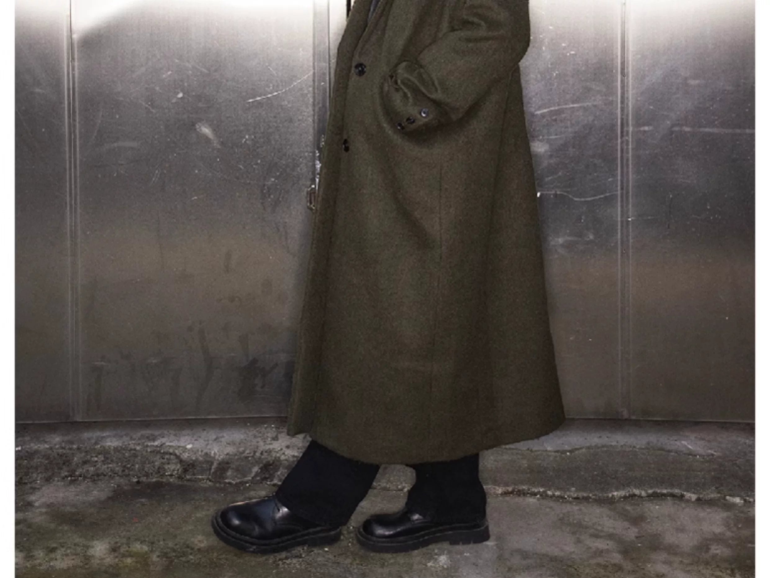 British Style Loose Long Wool Coat