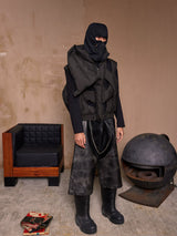 Unisex Puffy Cutout Dark Cotton Vest