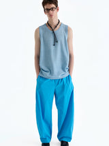 SUPIMA Nylon Drawstring Curved Casual Pants
