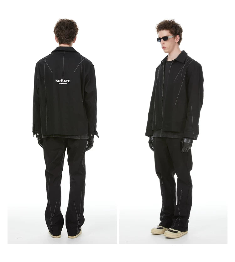 Loose Straight-Leg 360g Twill Pants