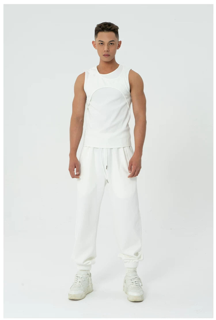 Men's Slim Fit Ribbed Athletic Tank