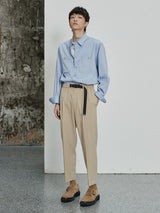 80s Cotton Oxford Asymmetric Pocket Shirt
