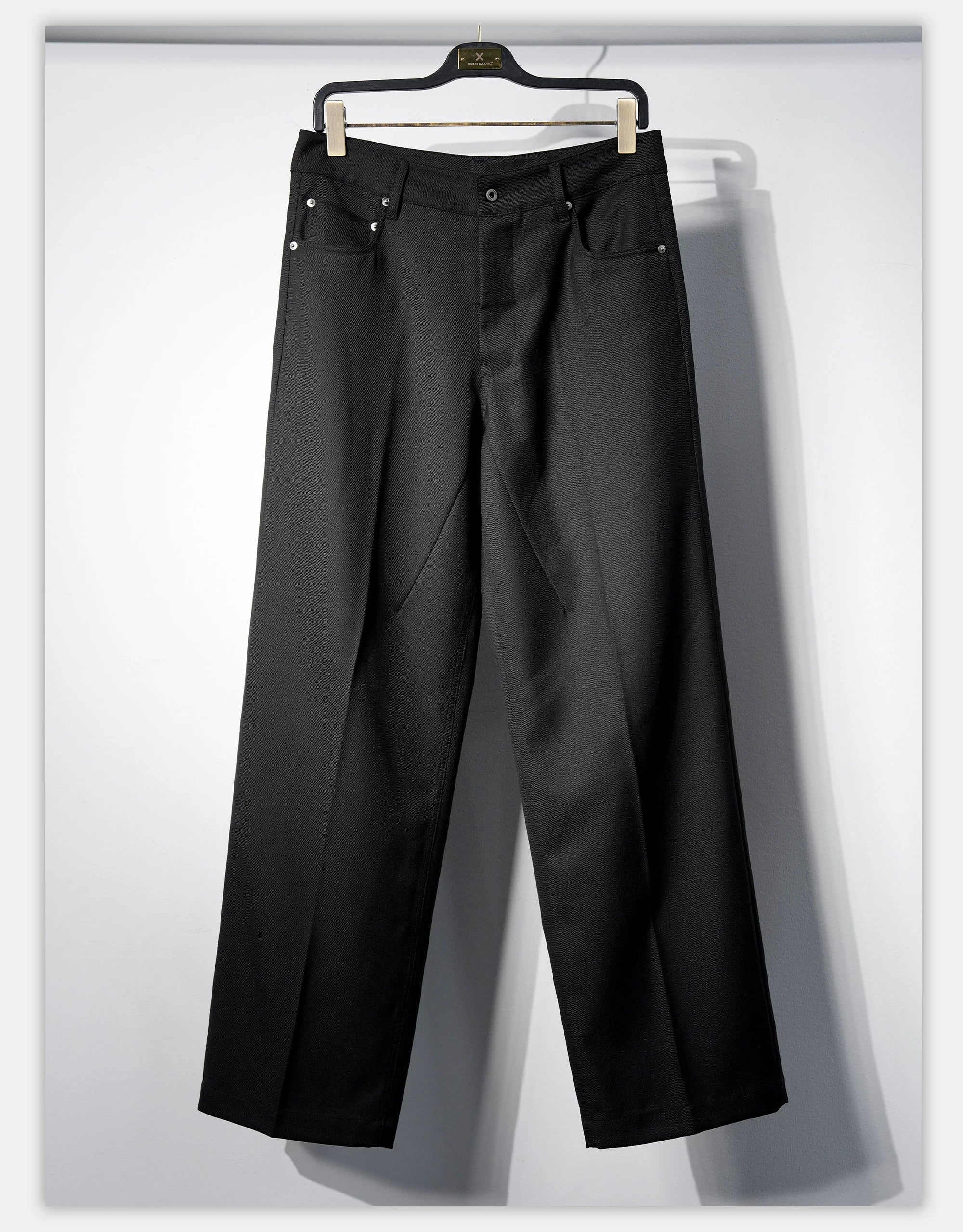 Wide Leg Wrinkle-free Wool Trousers