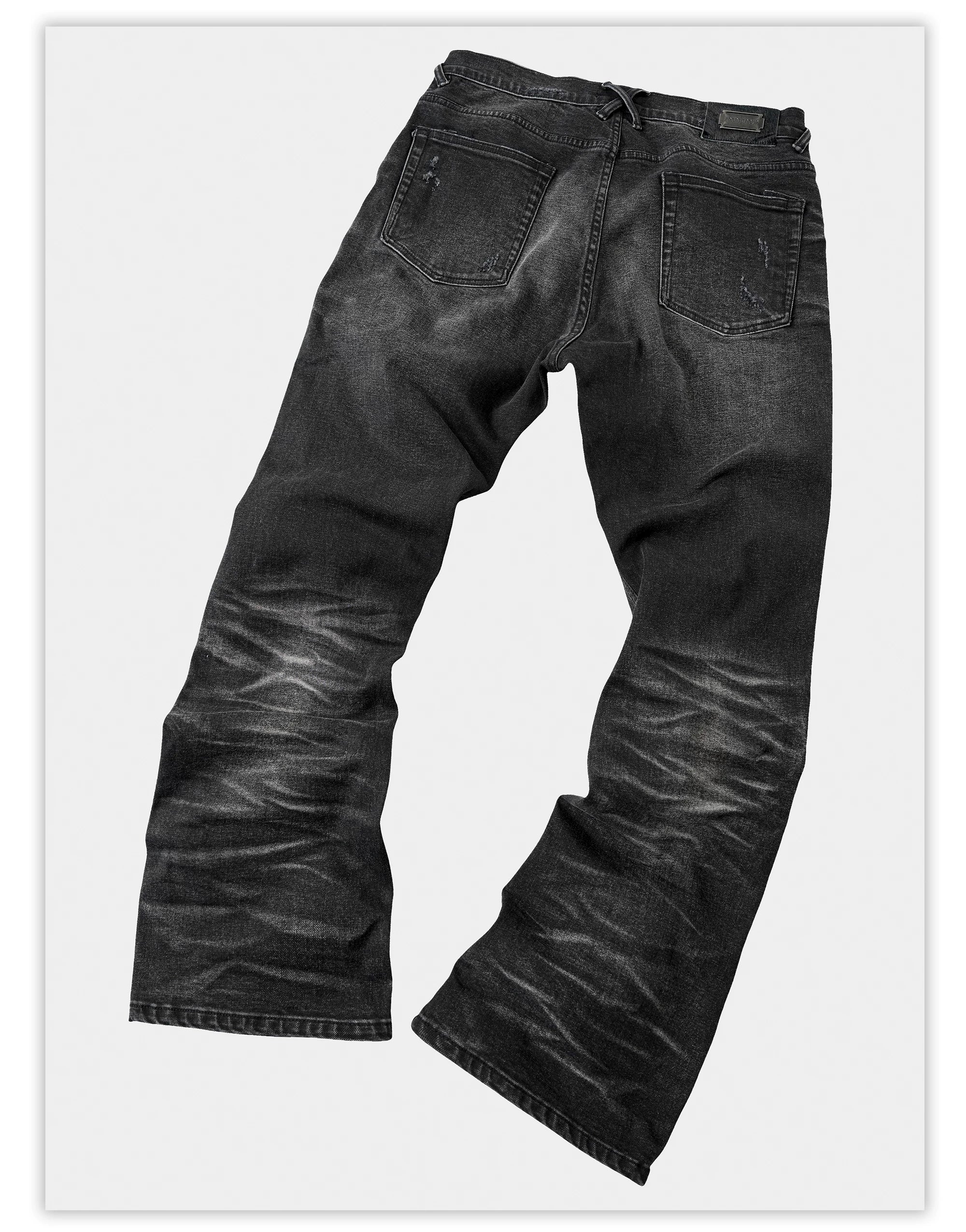Stretchy Washed Flared Jeans