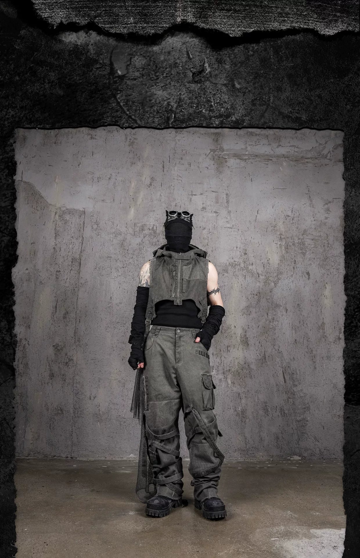 Distressed Patchwork Heavyweight Scavenger Vest