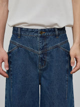 13 Oz Washed Straight Leg Jeans