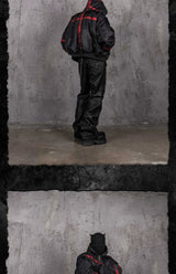 Burnt Red Distressed Bandage MA1 Jacket