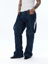 Men's Flare Denim Overalls