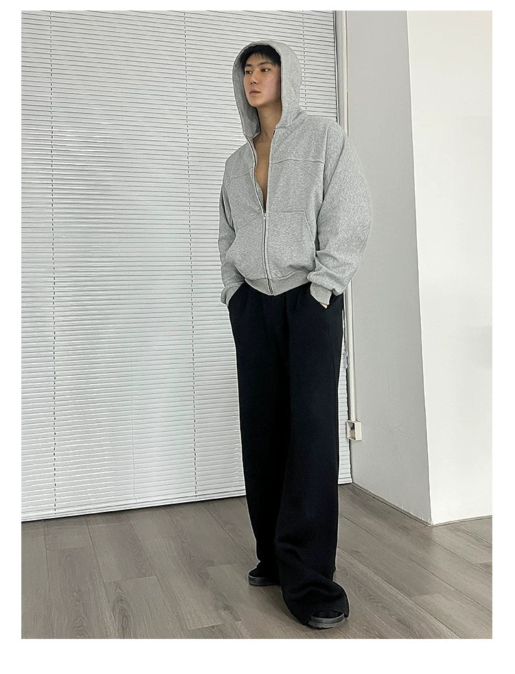Flared Space Cotton Sweatpants With Pockets