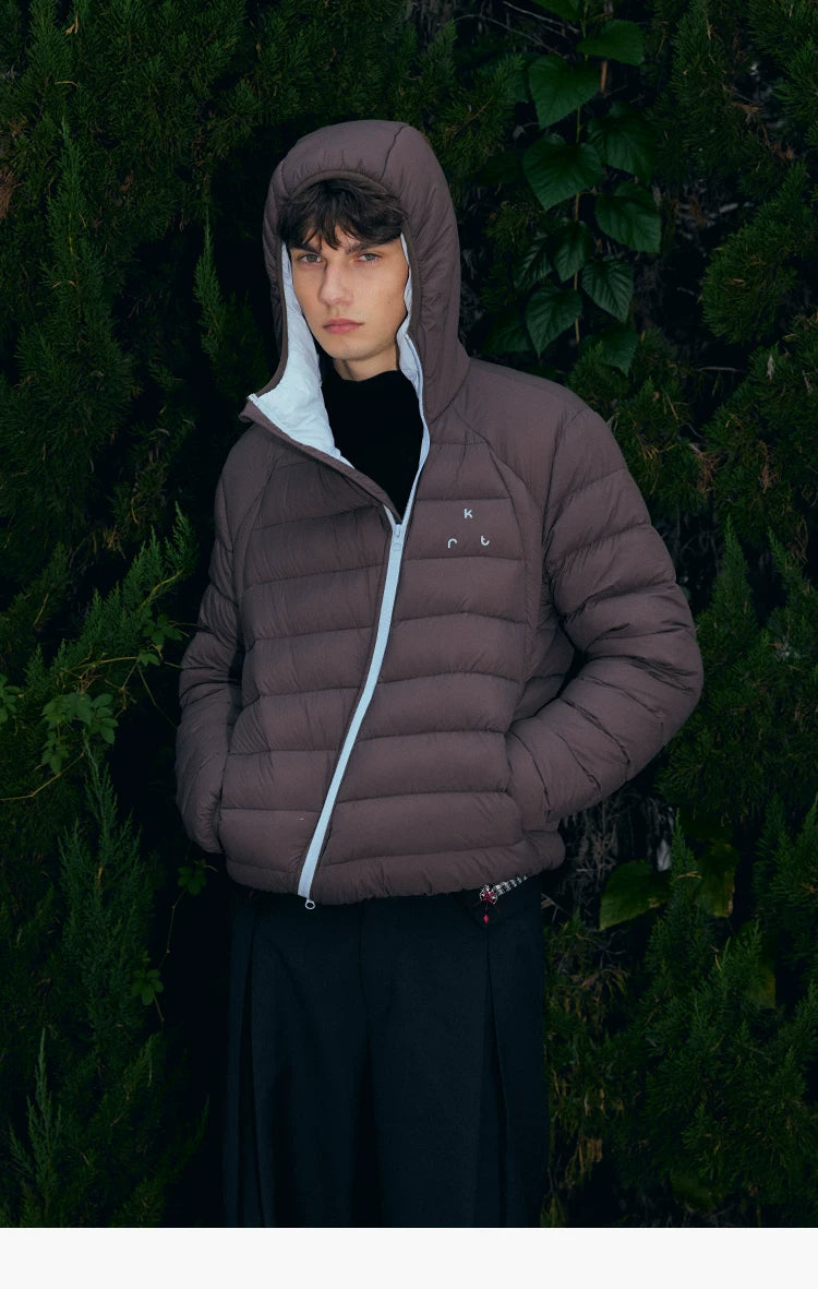 Lightweight Hooded 90% Down Water-repellent Jacket