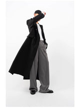 Men's Oversized Two-tone Windproof Trench Coat