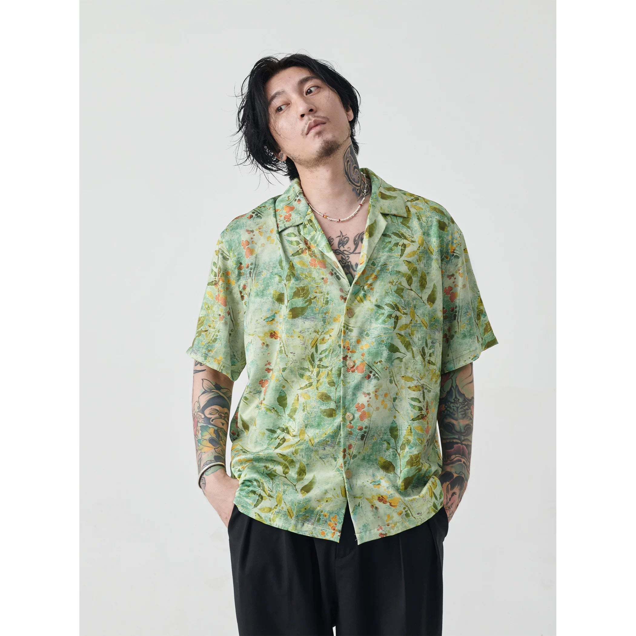Loose Short Sleeve Hawaiian Shirt
