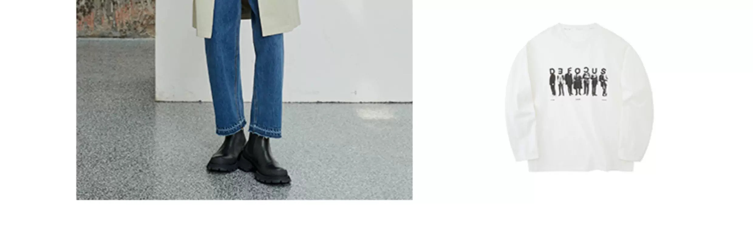 Vintage Washed Distressed Straight Cropped Jeans