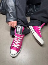 Pink Long-Tongue Vulcanized Sneakers