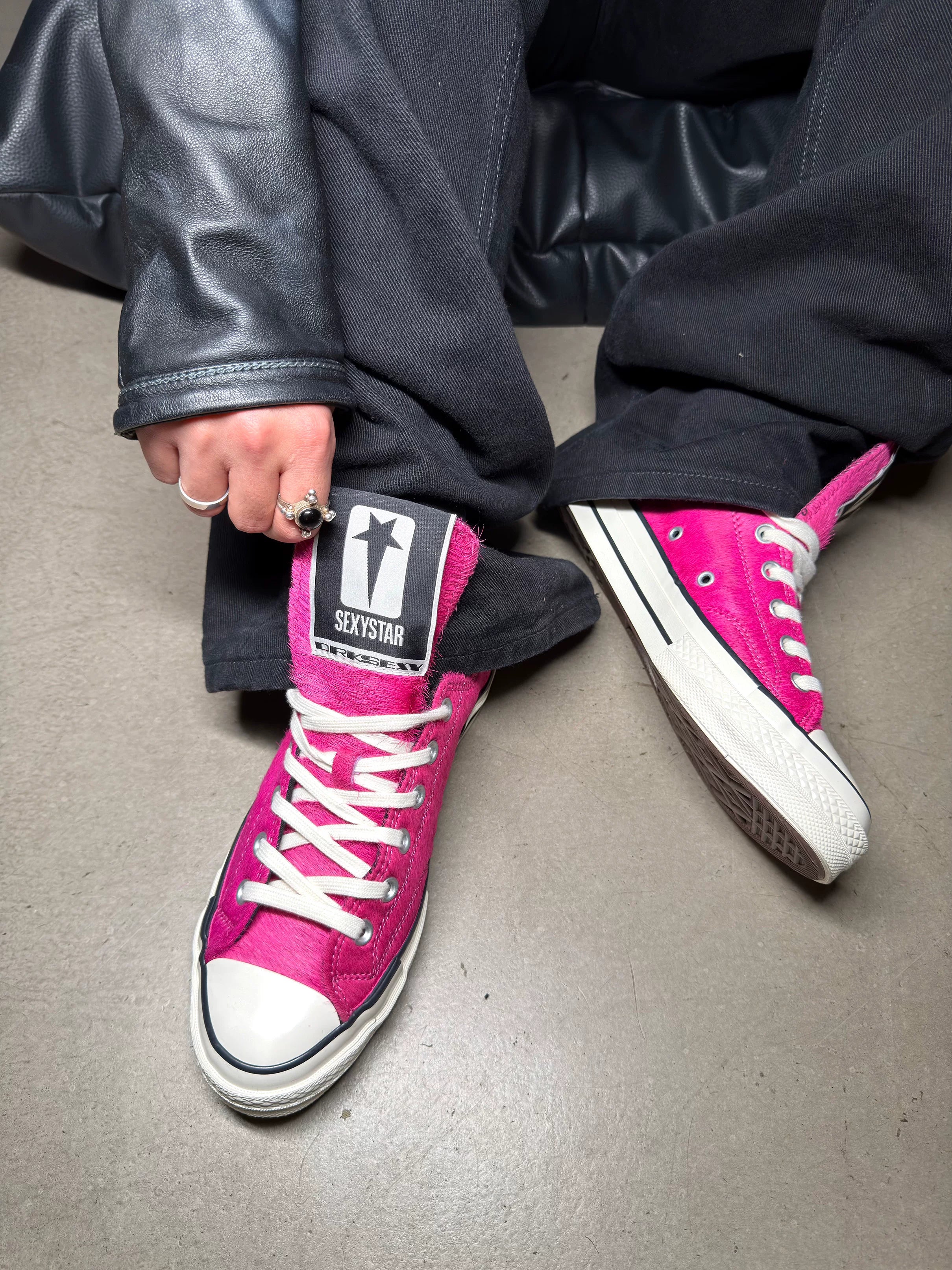 Pink Long-Tongue Vulcanized Sneakers