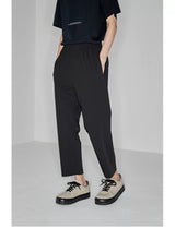 Drapey Stretchy Elastic Waist Cropped Pants