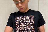 Y2K Fitted Pink Leopard Print Tee