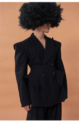 Men's Black Double Breasted Blazer