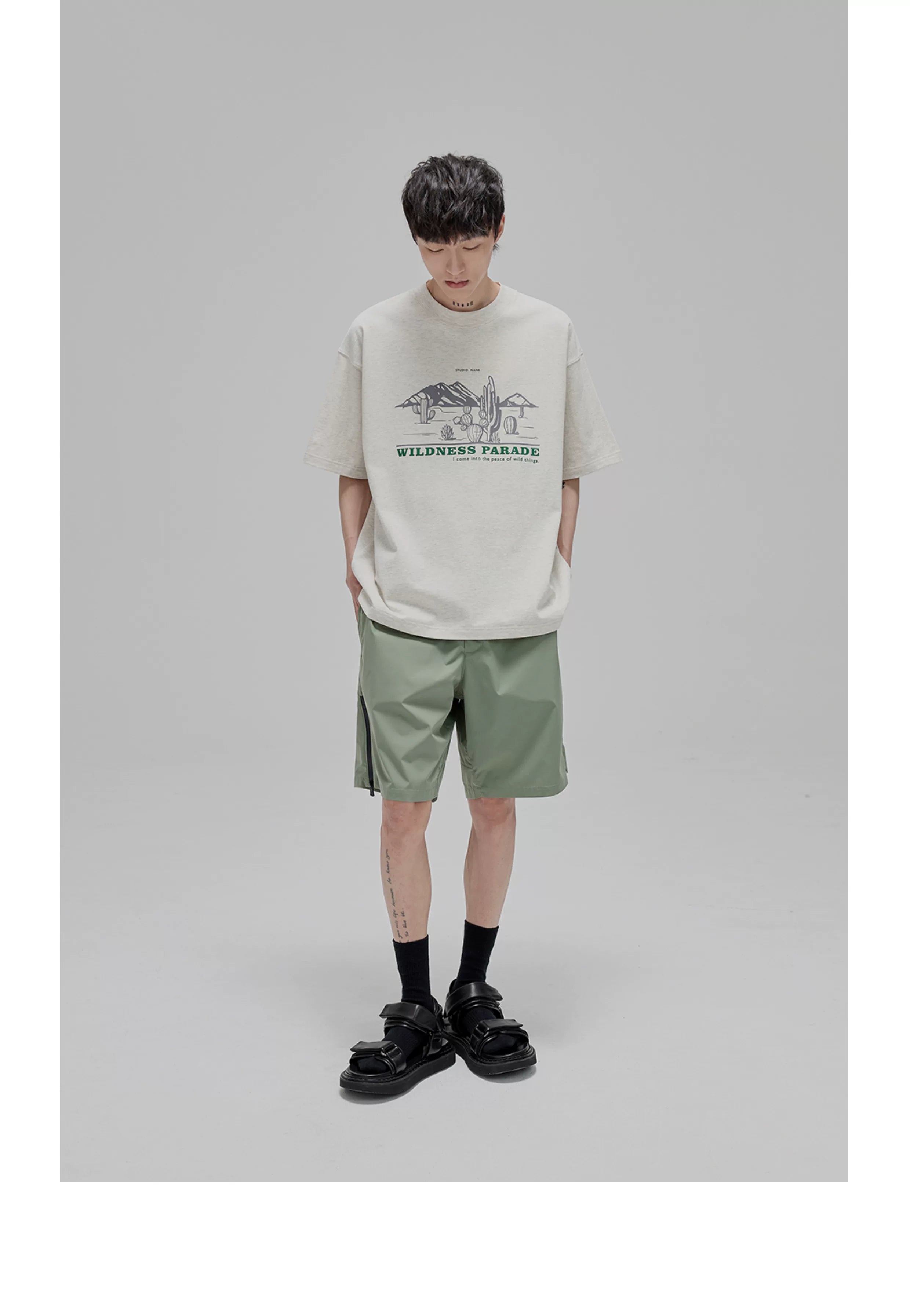 Illustrated Print Crew Neck Tee