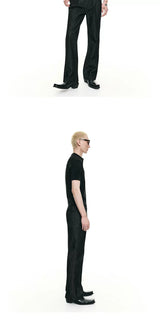 Charcoal Pleated Naples Casual Pants
