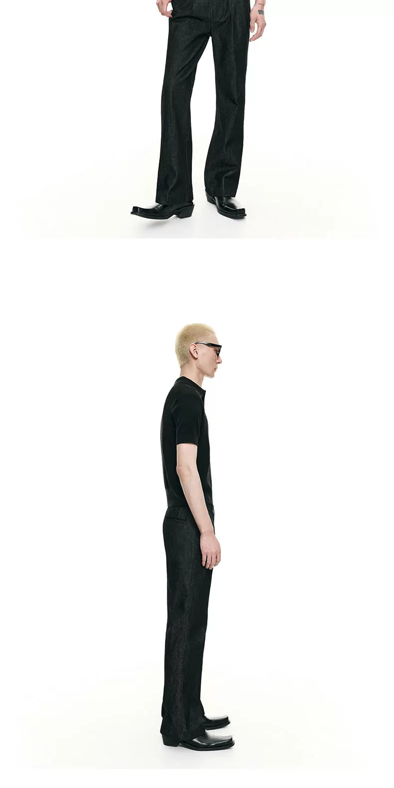 Charcoal Pleated Naples Casual Pants