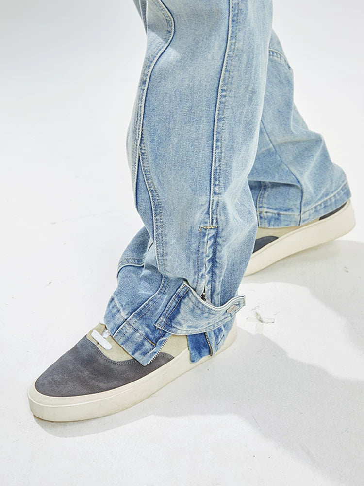 Combed Lycra Split Ankle Zip Jeans