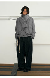 Men's Winter 3-in-1 Vest Scarf Coat