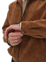 Unisex Vintage Suede Lapel Jacket