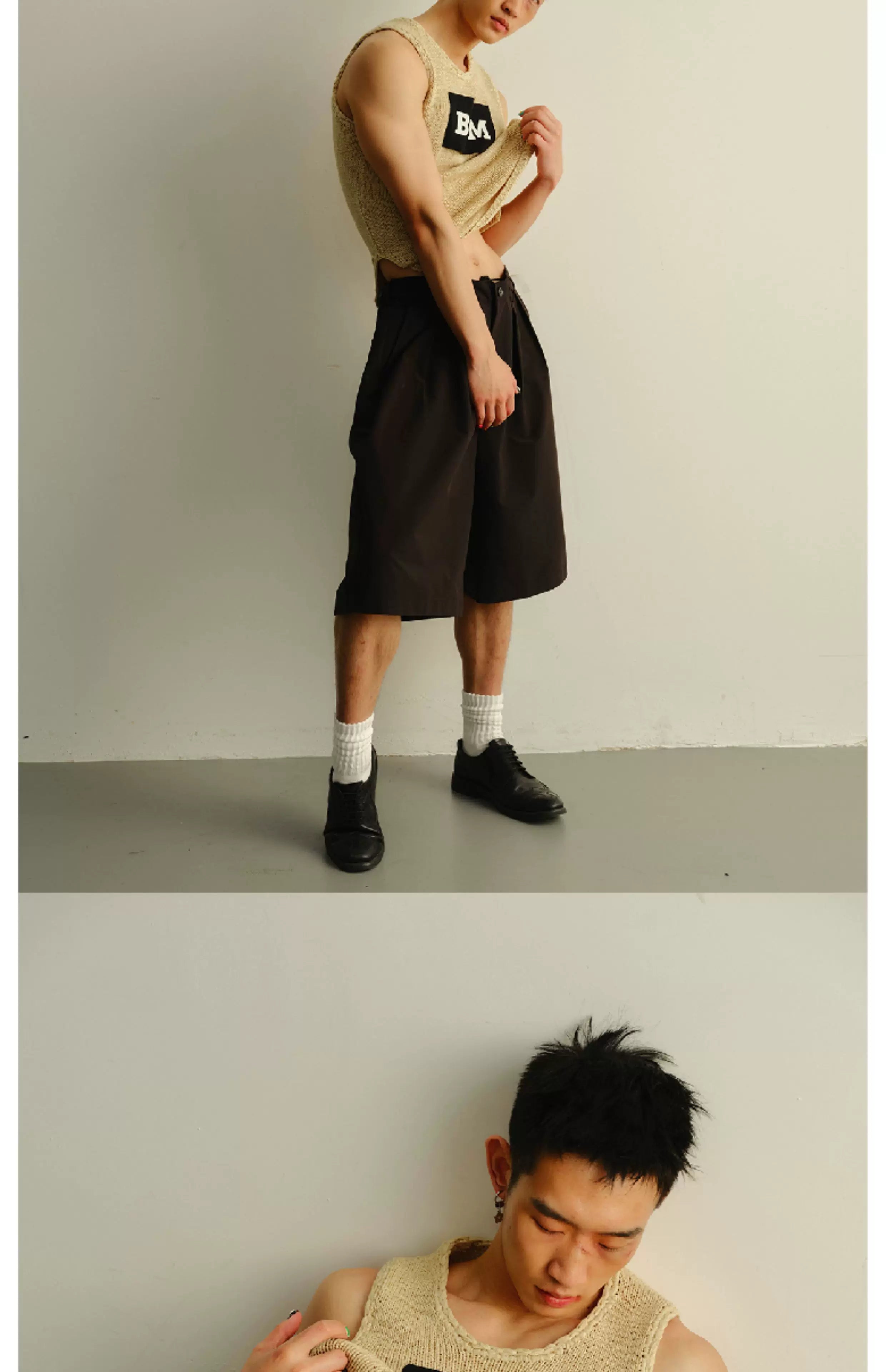 Stretchy Frayed Printed Tank Tops