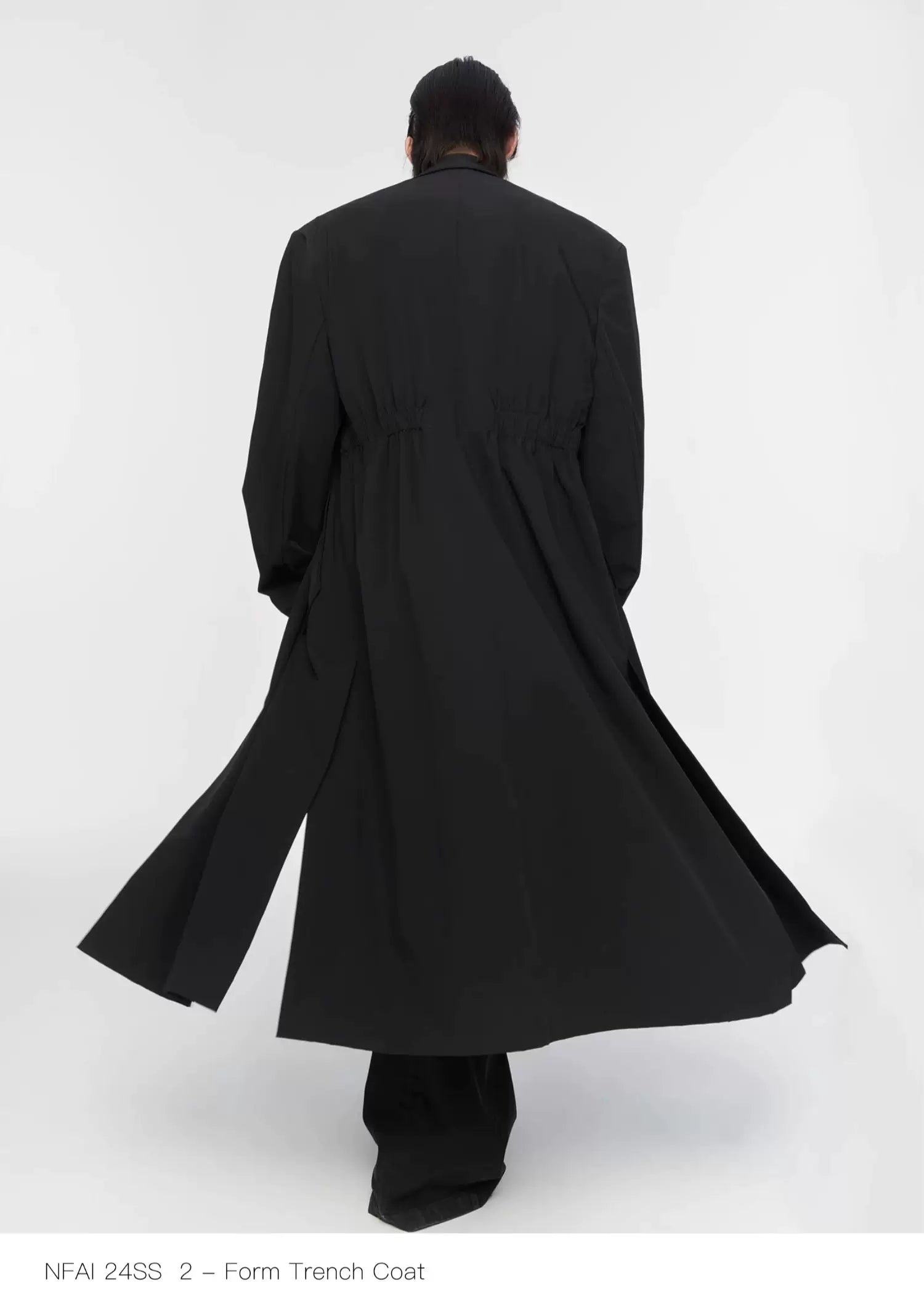 Dual Style Shoulder Pad Trench Coat