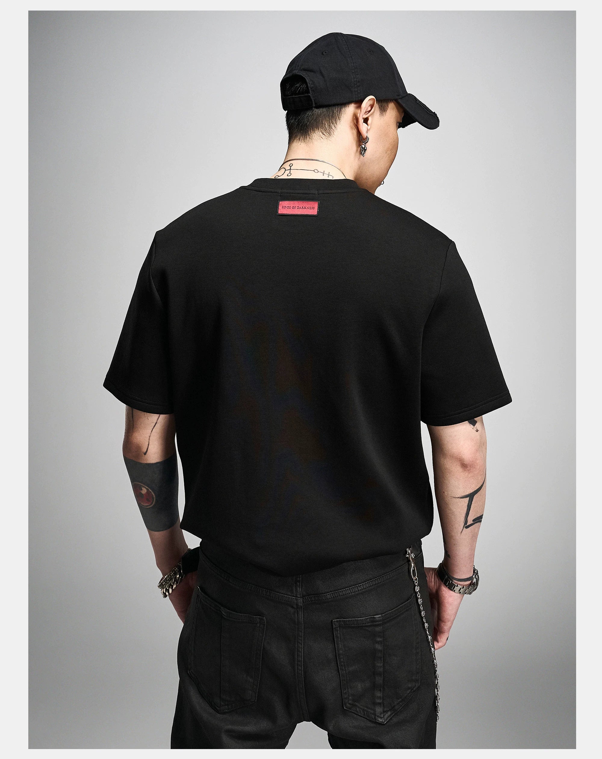 Black Boxy Short Sleeve Modal Tee