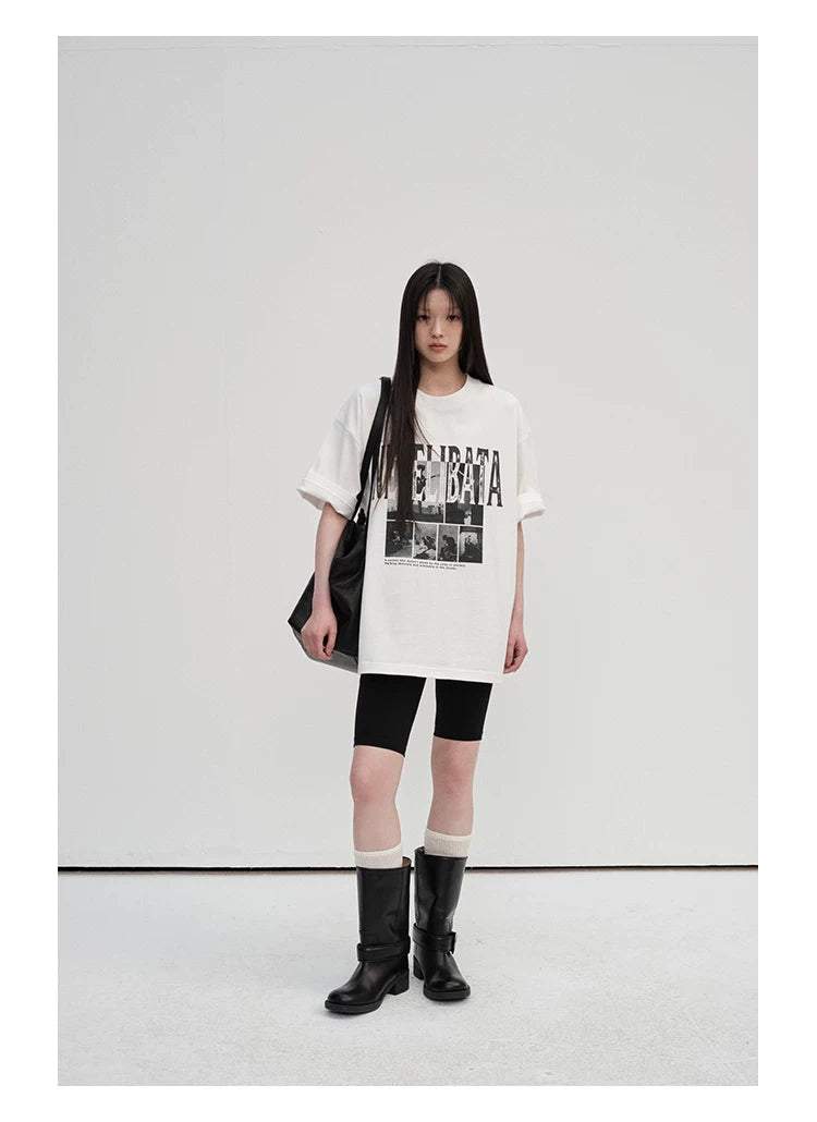 300G Double Yarn Printed Tee
