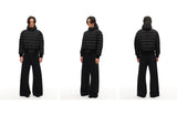 Multi-color Loose Quilted Hooded Down Jackets