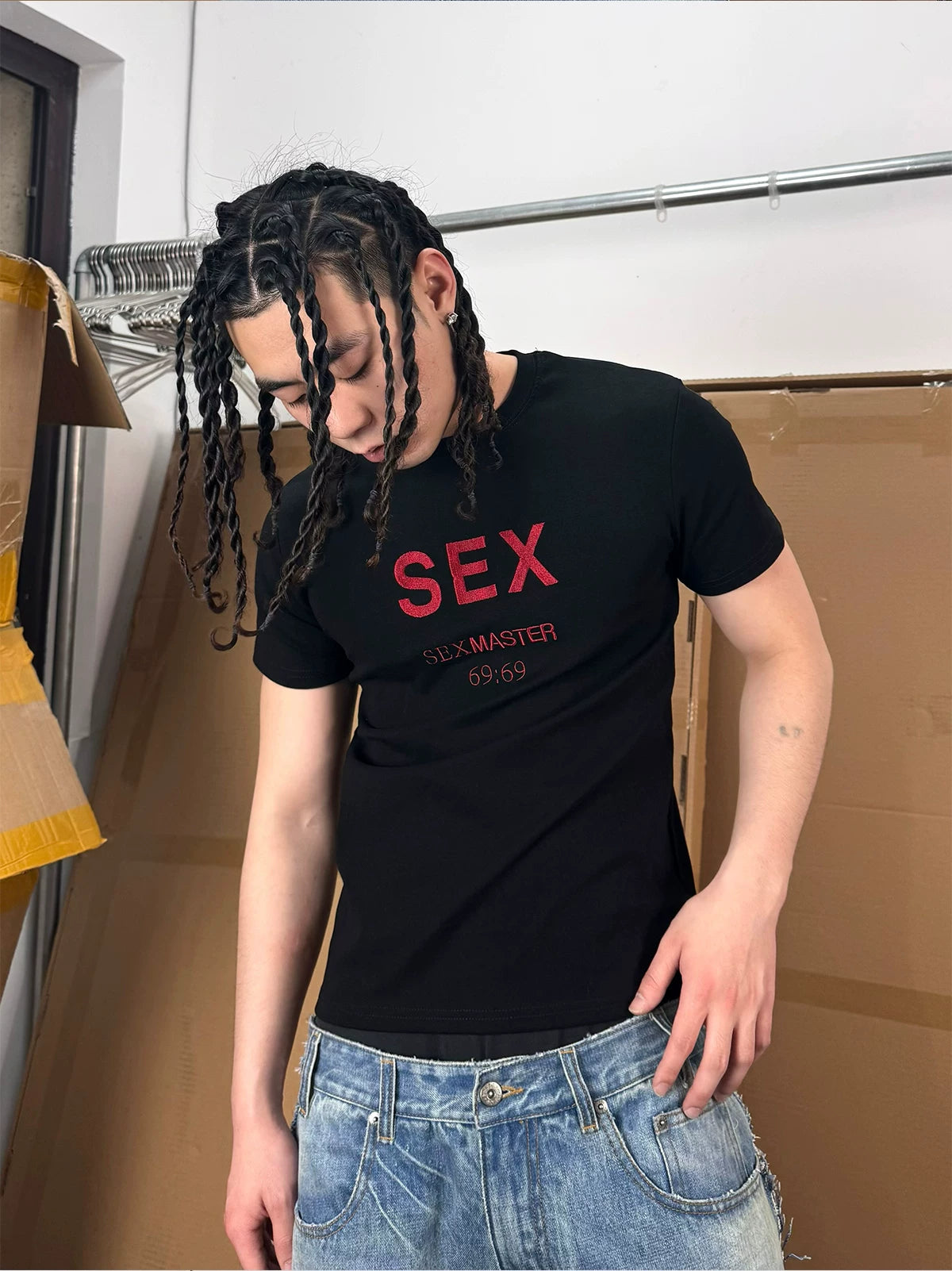Slim Fit Letter Print Tee