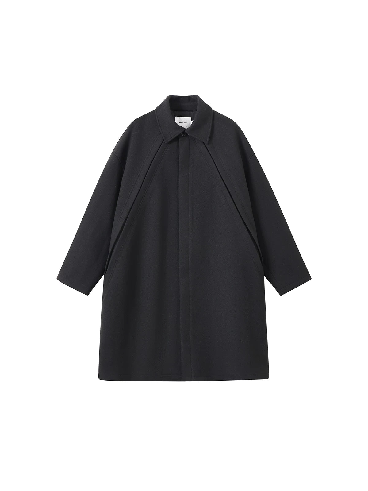 Men's Loose Long Collared Wool Coat