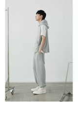 Stripe Plush Drawstring Track Pants
