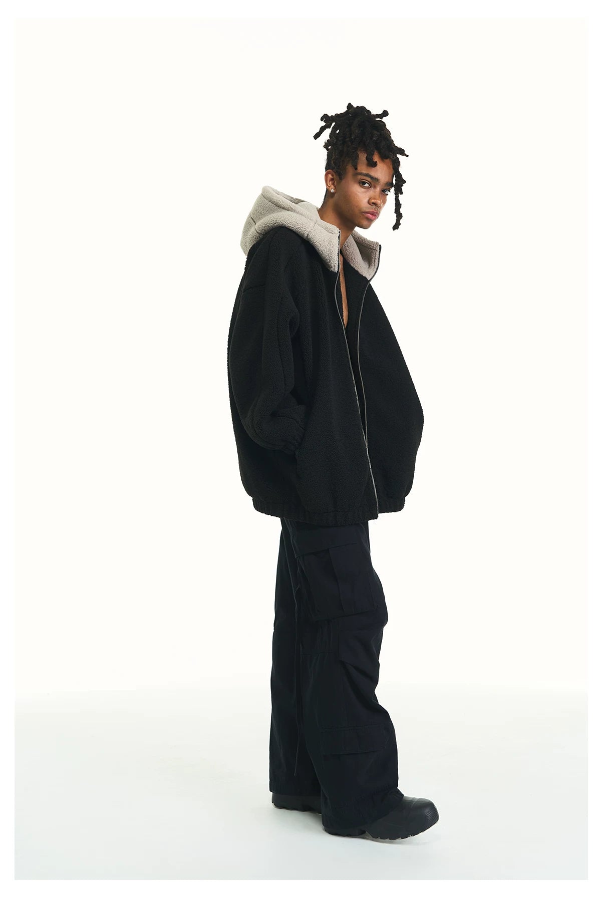 Unisex Loose Pleated Multi-pocket Cargo Pants