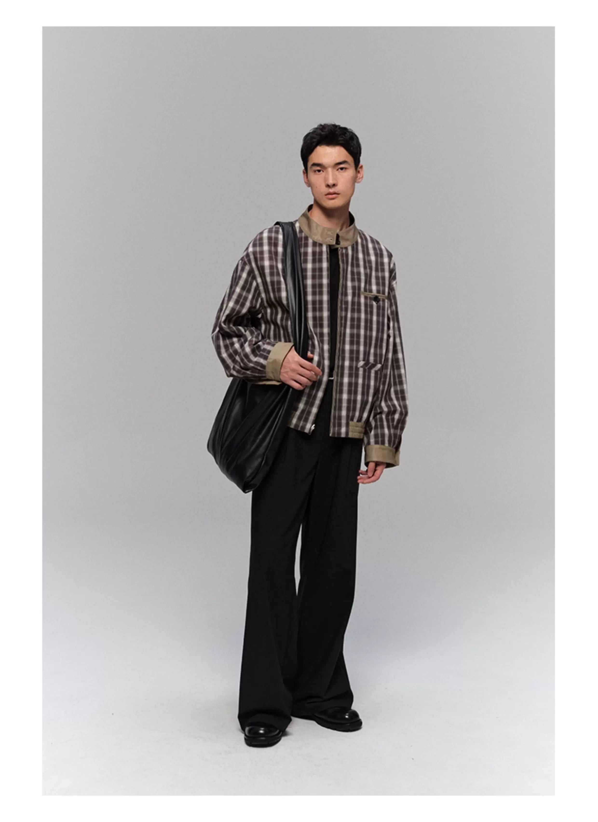 Reversible Plaid Lined Cotton Harrington Jacket