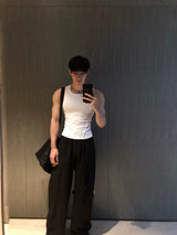 Stretchy Fitted U-Neck Tank Tops