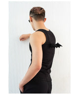 Y2K Black Devil Wings Slim Tank