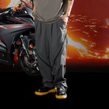 Double Zippers Tailored Loose Straight Pants