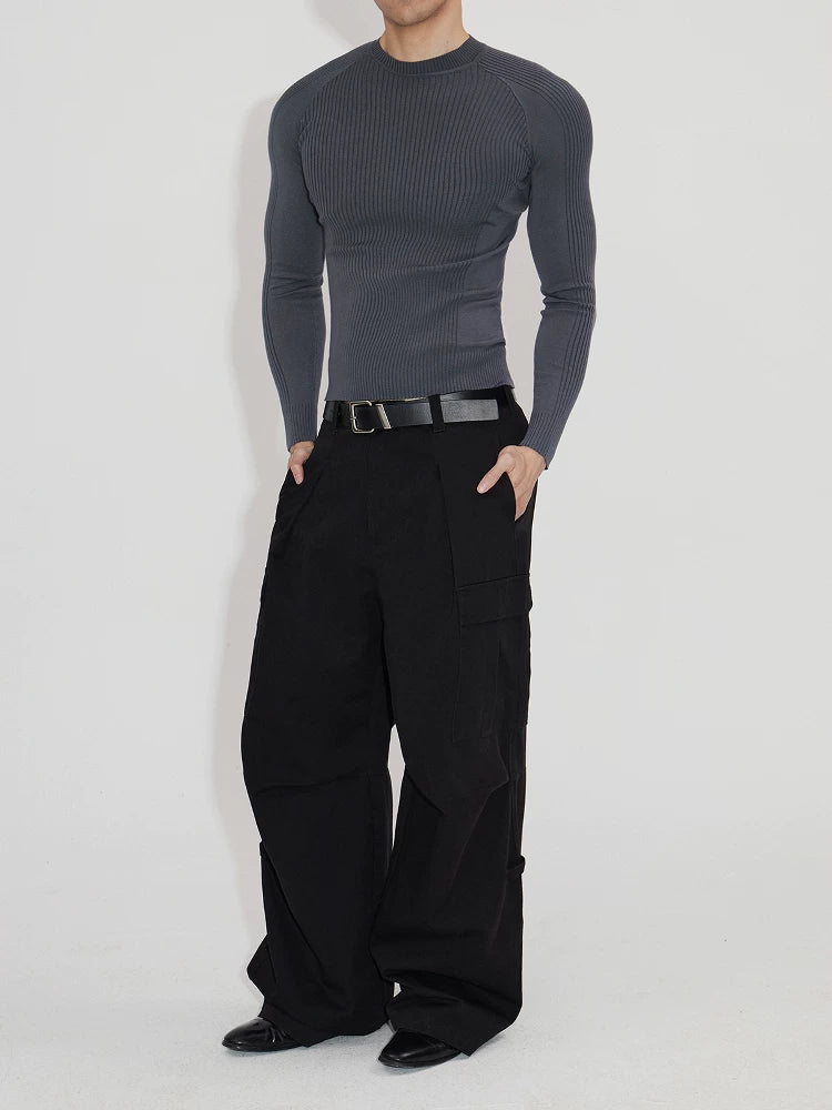 Lightweight Ribbed Knit Long Sleeve